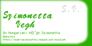 szimonetta vegh business card